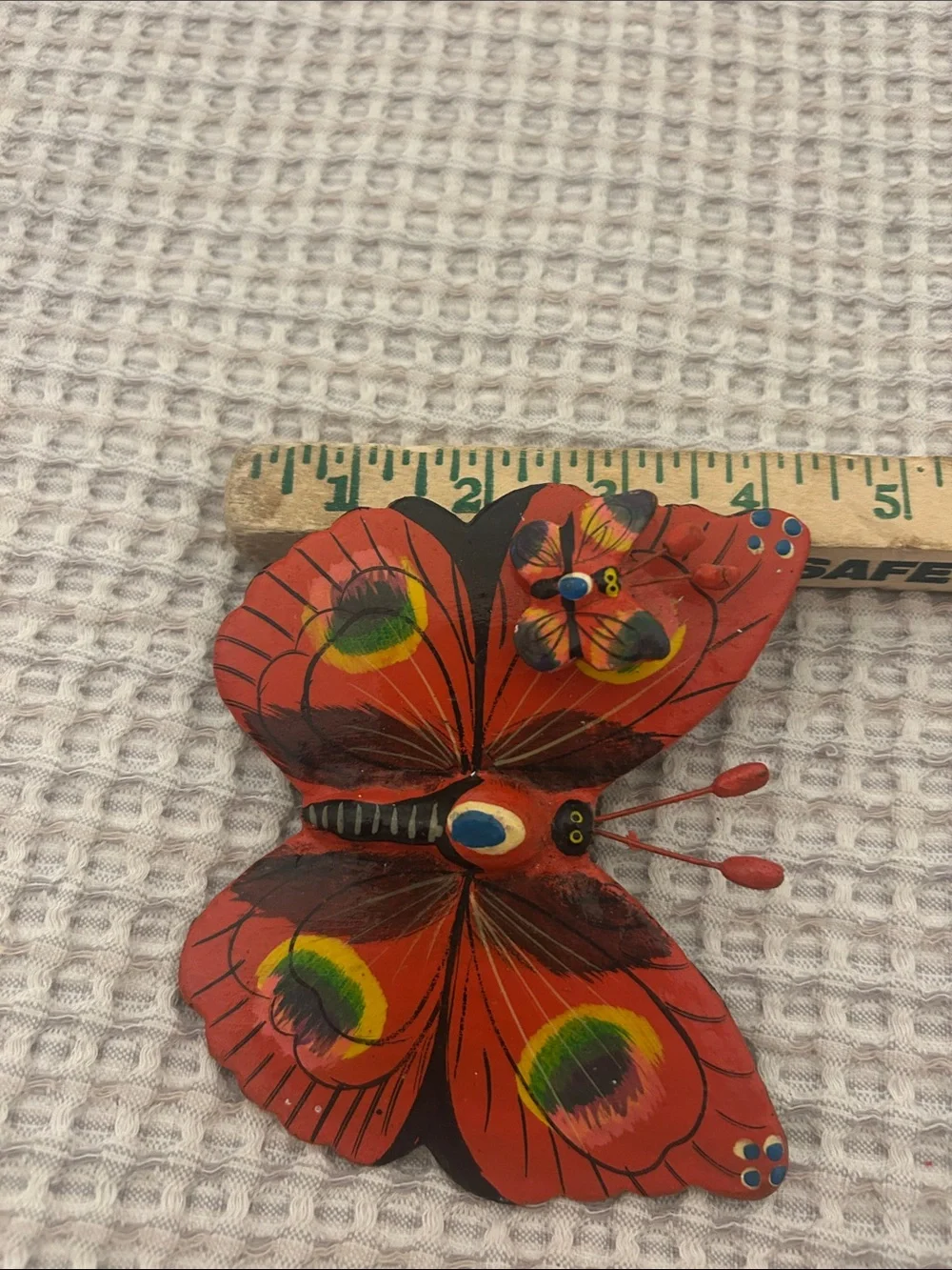 Vintage Chalkware Butterfly wall Hanging 60-70’s Era